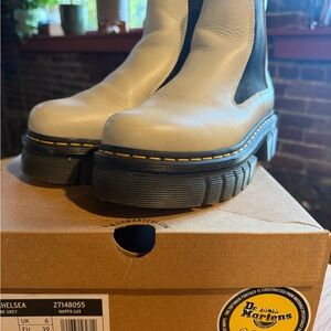 Dr. Martens Light Gray Chelsea Boots